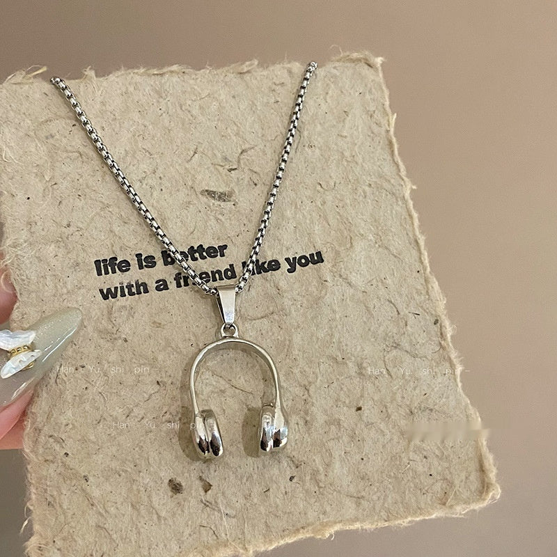 Simple Fashion Personality Long Headset Necklace