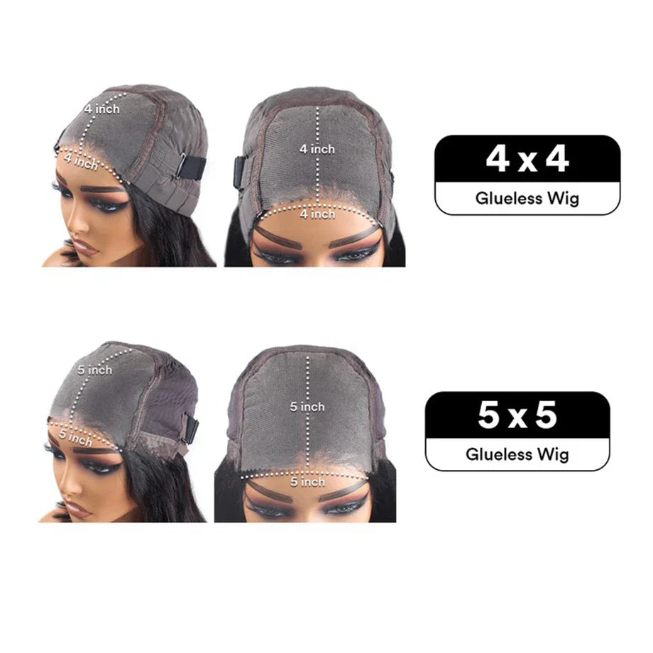 Glueless Wigs Human Hair Ready To wear Pre Cut Pre Plucked 4x4 5x5 Hd Transparent Body Wave Lace Closure Wig Brazilian Wig