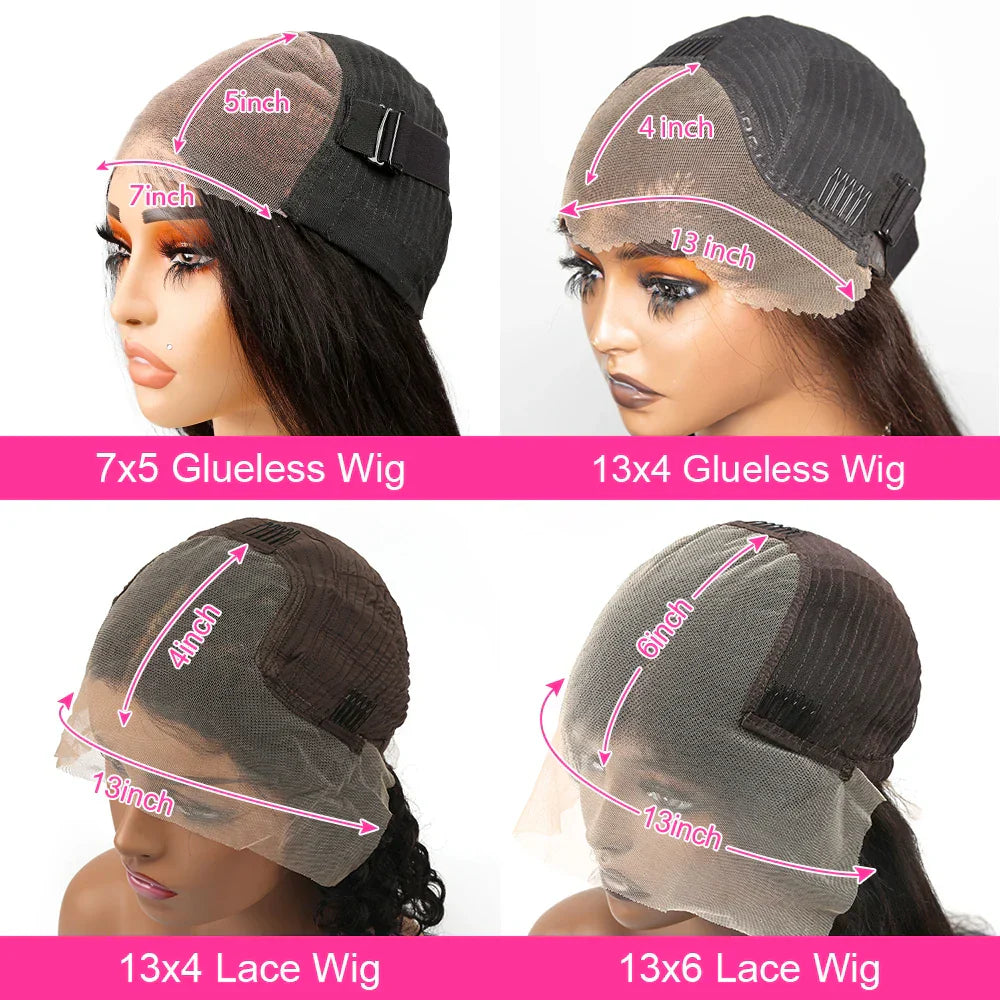 Cexxy Glueless Wig Human Hair Ready To Wear Curly 7x5 Lace Closure Deep Wave Frontal Wig 13x4 Hd Lace Bleached Knots For Women