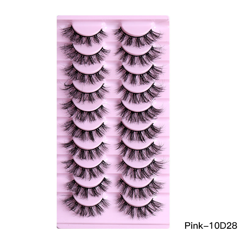 10Pairs Of Natural Thick Curly Eyelashes