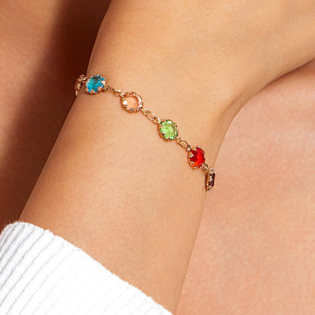 New Simple Three-dimensional Square Necklace Bracelet For Women