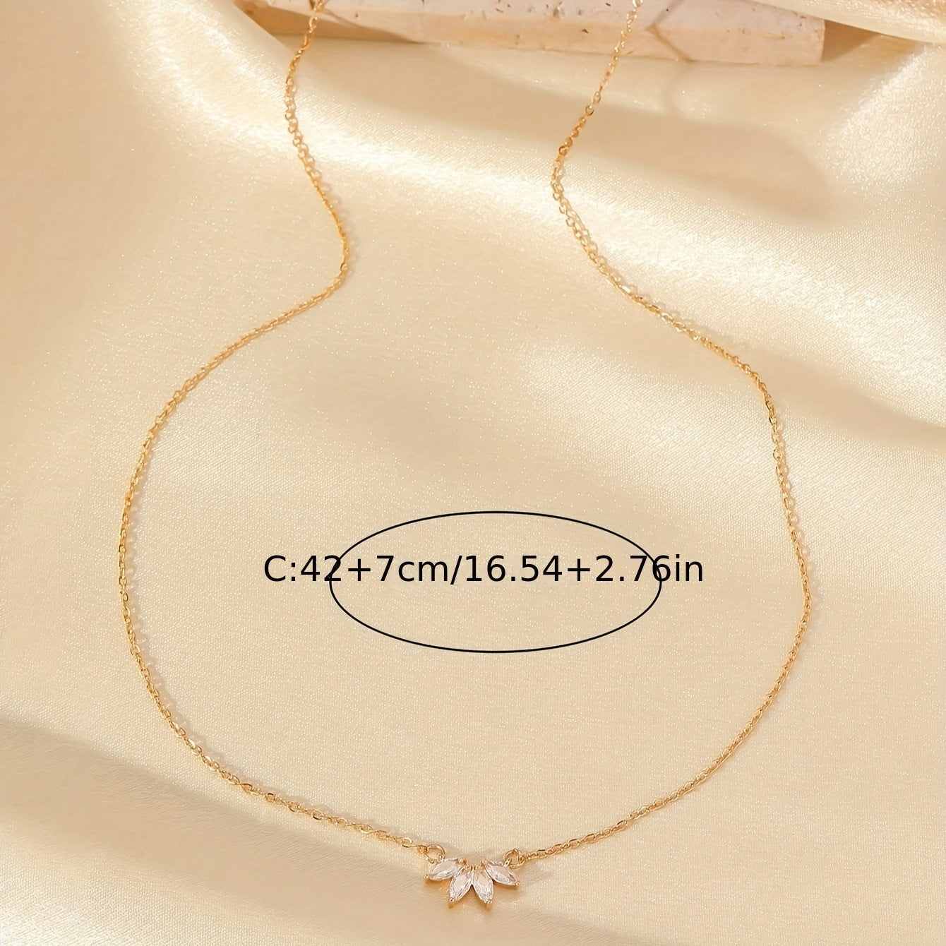 Rhinestone Leaf Necklace For Women Fashion Minority Design