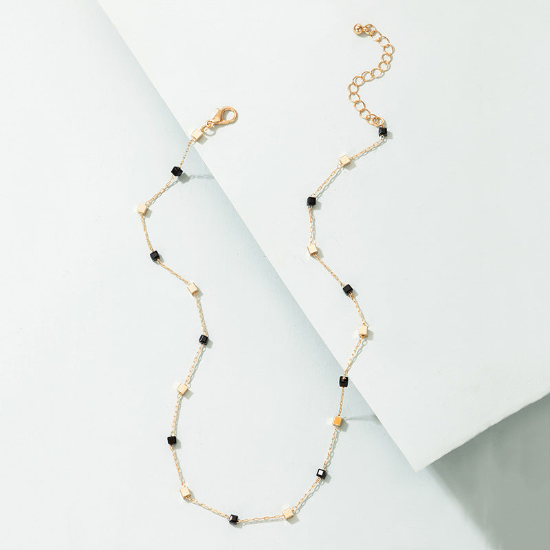 New Simple Three-dimensional Square Necklace Bracelet For Women