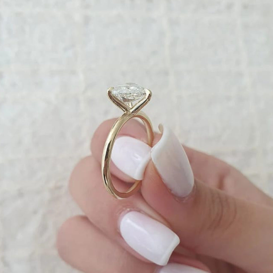 Women's Fashion Wedding Simple Love Heart-shaped Ring
