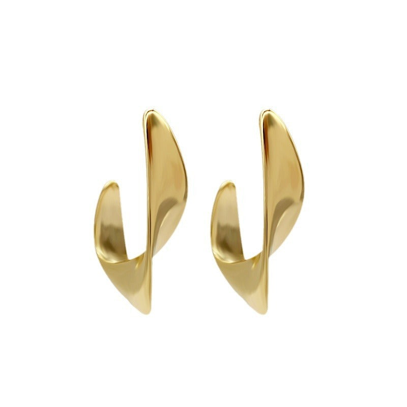 Metal Twisted Design Sense Earrings