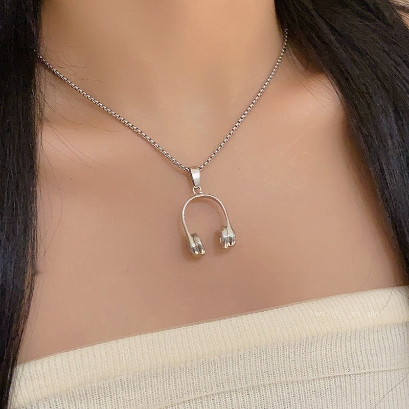 Simple Fashion Personality Long Headset Necklace