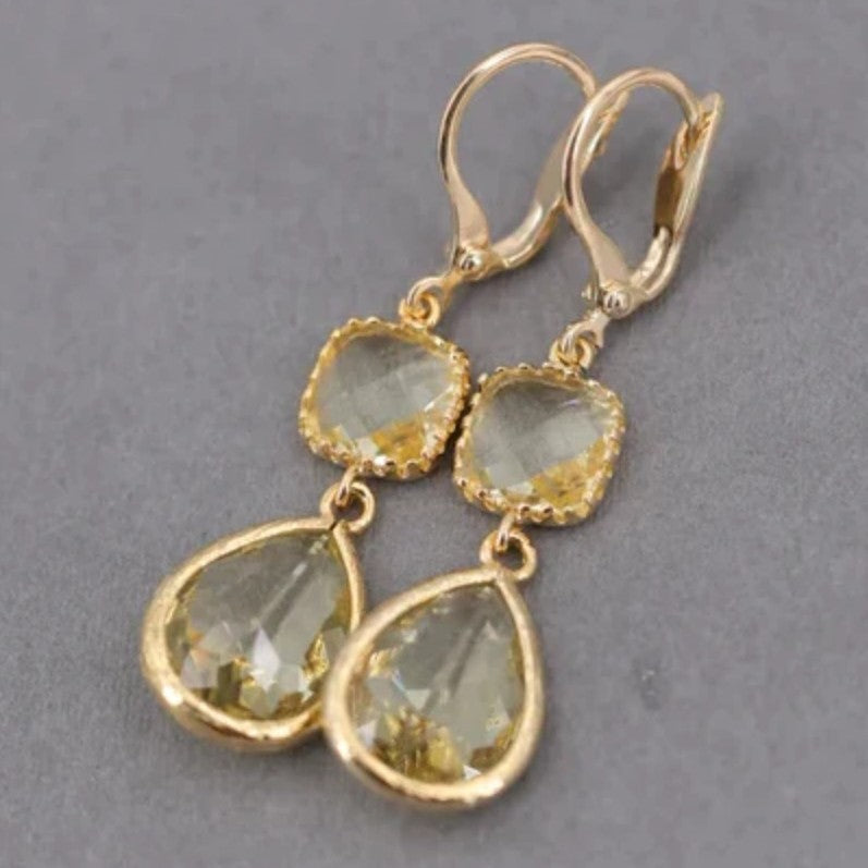 Retro Exaggerated Crystal Long Fringe Earrings