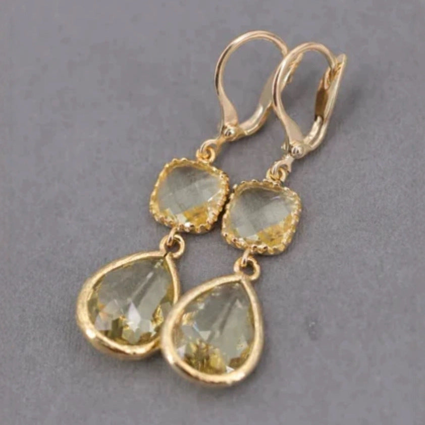 Retro Exaggerated Crystal Long Fringe Earrings