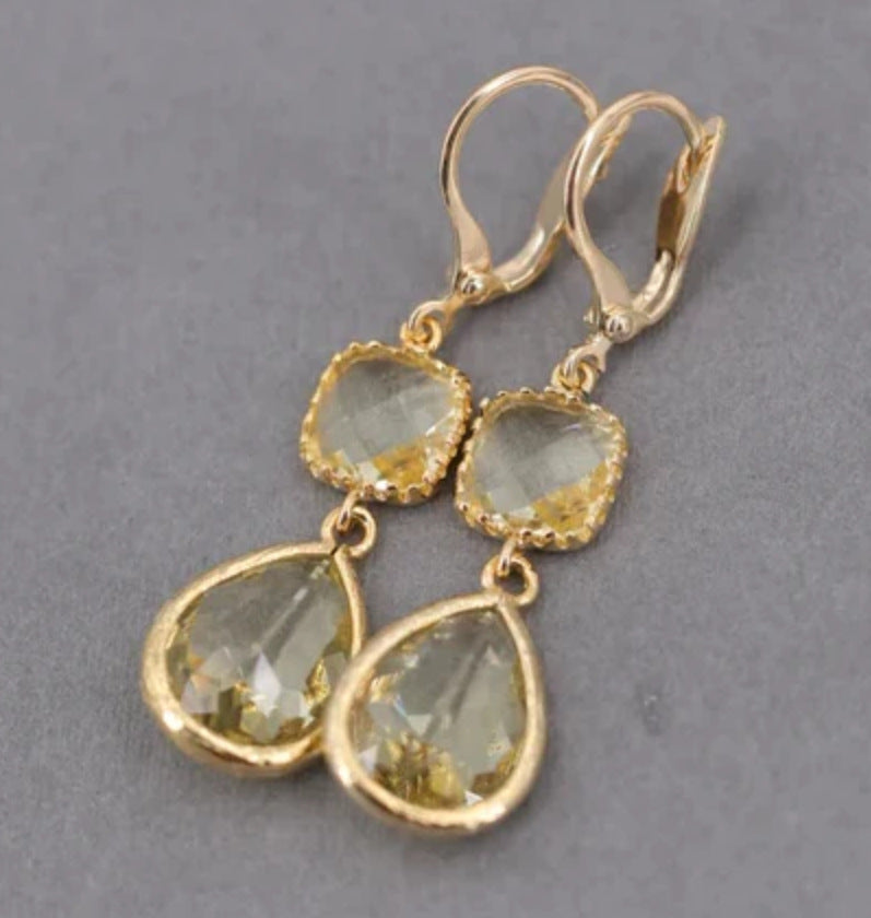 Retro Exaggerated Crystal Long Fringe Earrings