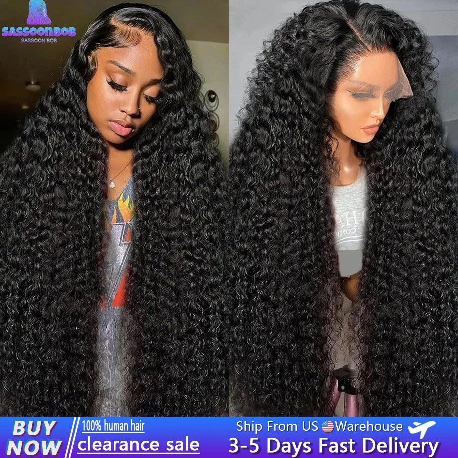 46 40 Inch Deep Wave 13x4 13x6 Hd Lace Frontal Wigs Human Hair Water Wave 360 Lace Front Wig Remy Brazilian Curly Wigs For Women