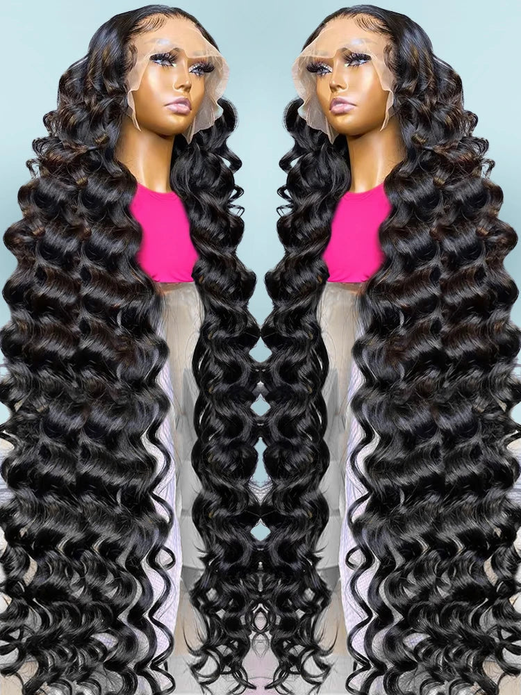 30 40 Inch Loose Deep Wave 13x6 HD Lace Frontal Human Hair Wig Brazilian 13x4 Curly Human Hair Lace Front Wigs Pre Plucked 250%