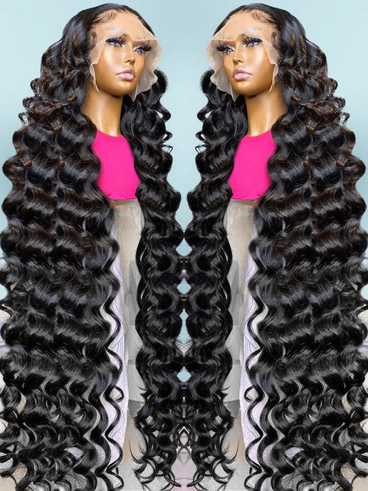 30 40 Inch Loose Deep Wave 13x6 HD Lace Frontal Human Hair Wig Brazilian 13x4 Curly Human Hair Lace Front Wigs Pre Plucked 250%