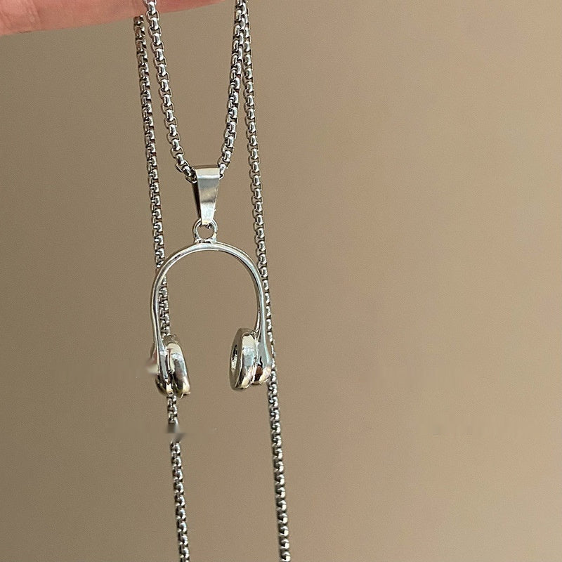 Simple Fashion Personality Long Headset Necklace
